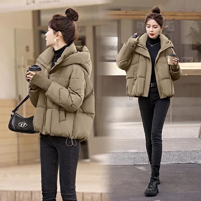 高级感棉服女短款冬2025年新款时尚洋气韩系宽松小个子厚外套棉服