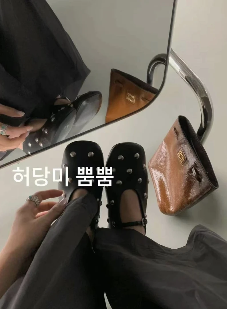 【清仓款】铆钉单鞋9215-3