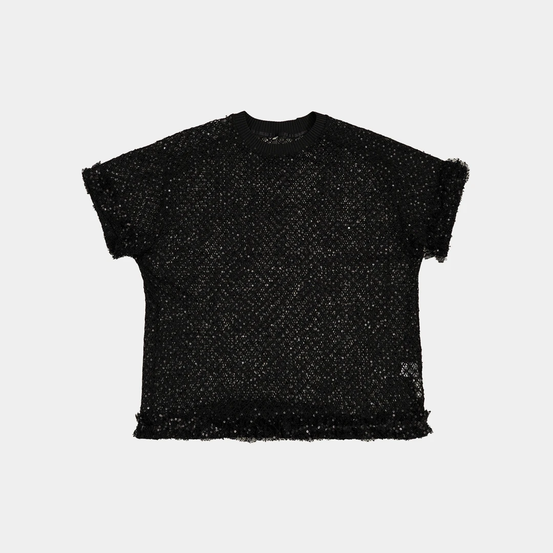 25N夏季新款轻奢高级感美式街头潮流百搭亮片设计短袖大T 152295