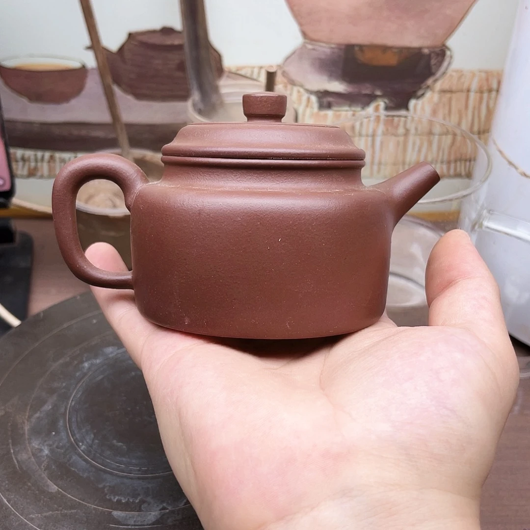 茶壶紫砂水*源宜兴紫砂原矿天青泥德钟220毫升瑕疵