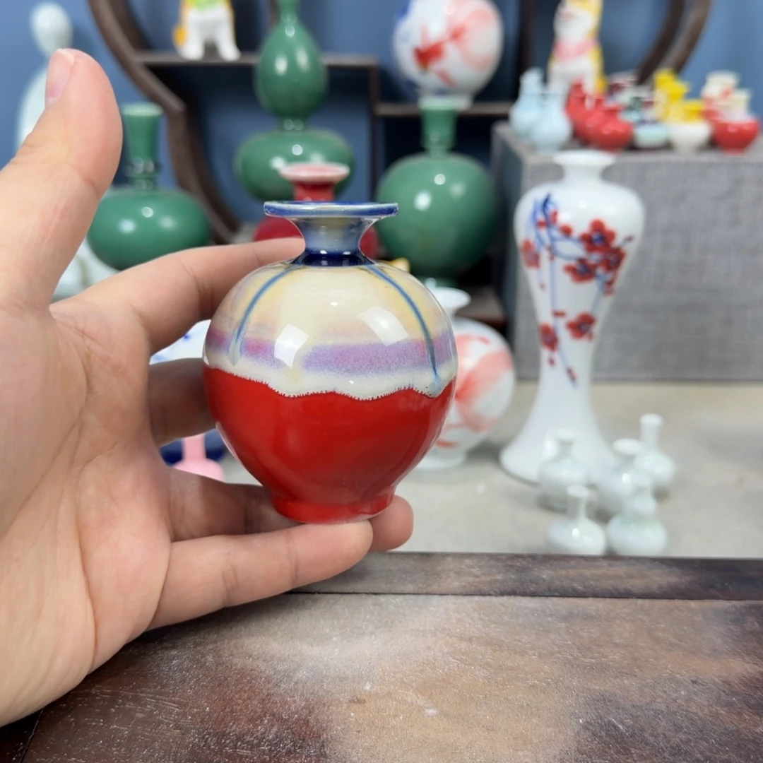 陶瓷手工小花器摆件