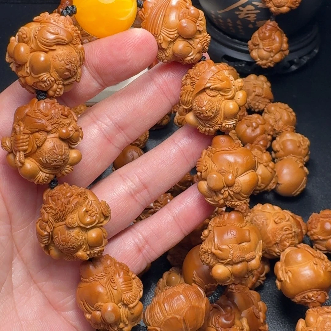 雪***豹手串/手链橄榄核钟馗