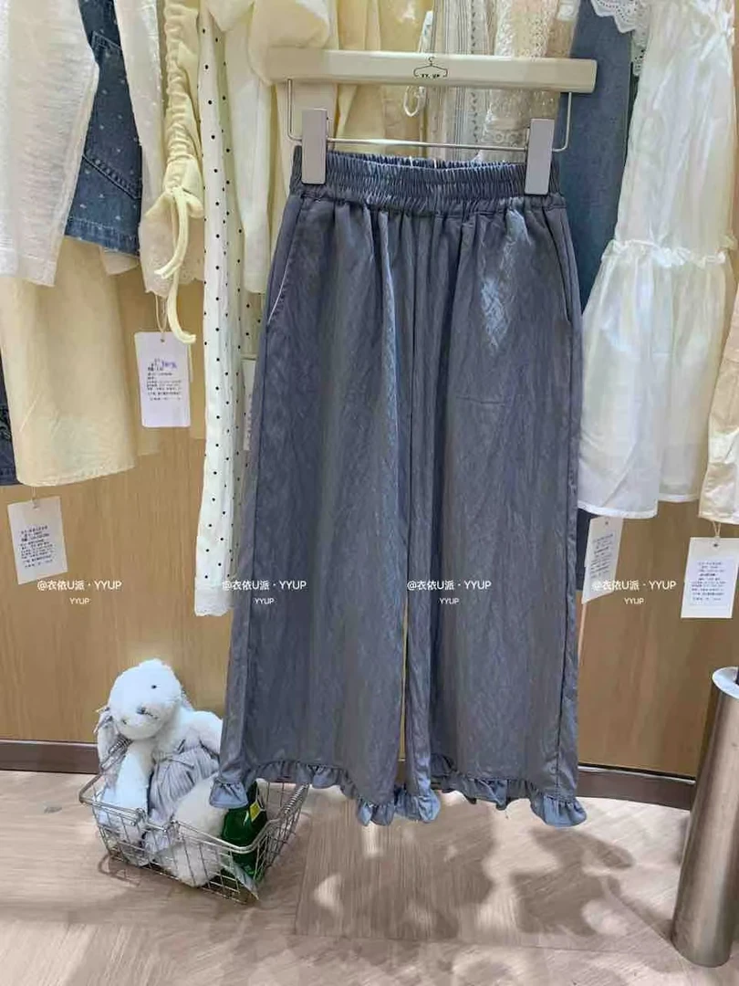 女童中童灰色花边裤 60194