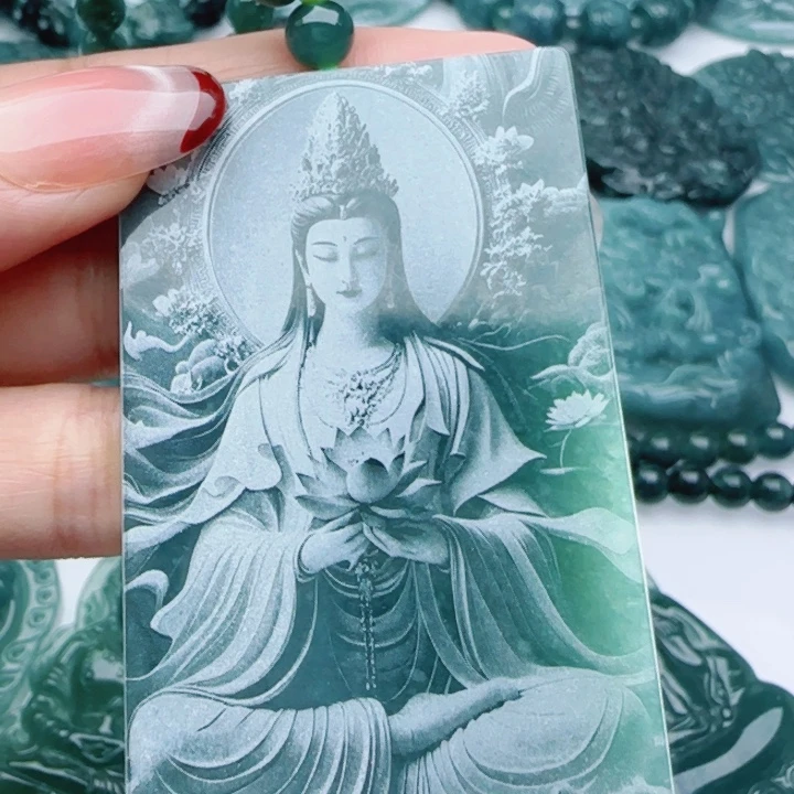 翡翠未镶嵌颈饰多样性发货天然A货翡翠