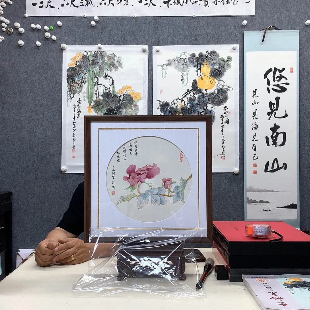 纸本私人定制手绘字画摆台