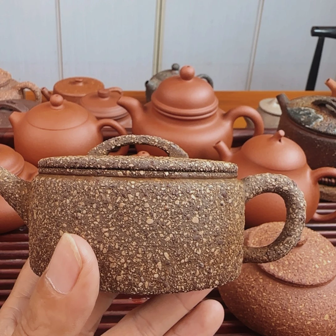 黑***猫茶壶紫砂八目洗砂瑕汉瓦160cc