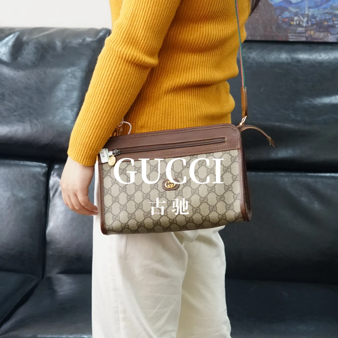 95新 GUCCI/古驰 老花斜挎包/JJ10428142/8142