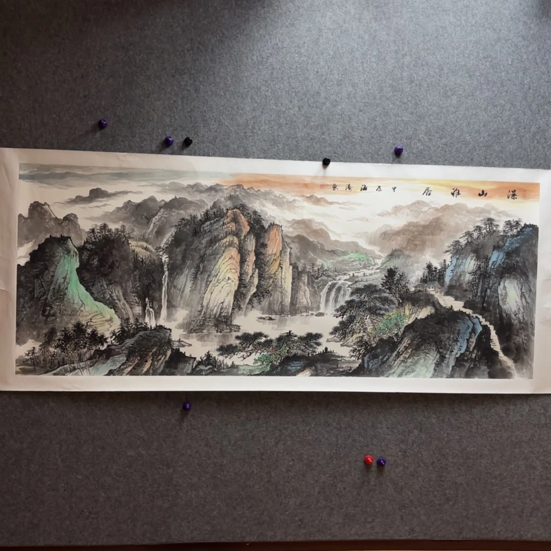 国画国画作品李海涛山水精品手绘