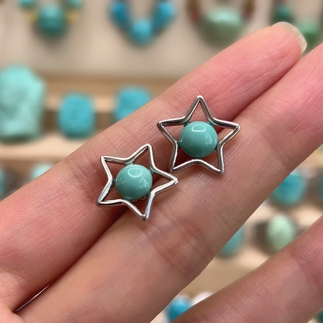 绿松石银S925镶嵌珠宝奇石