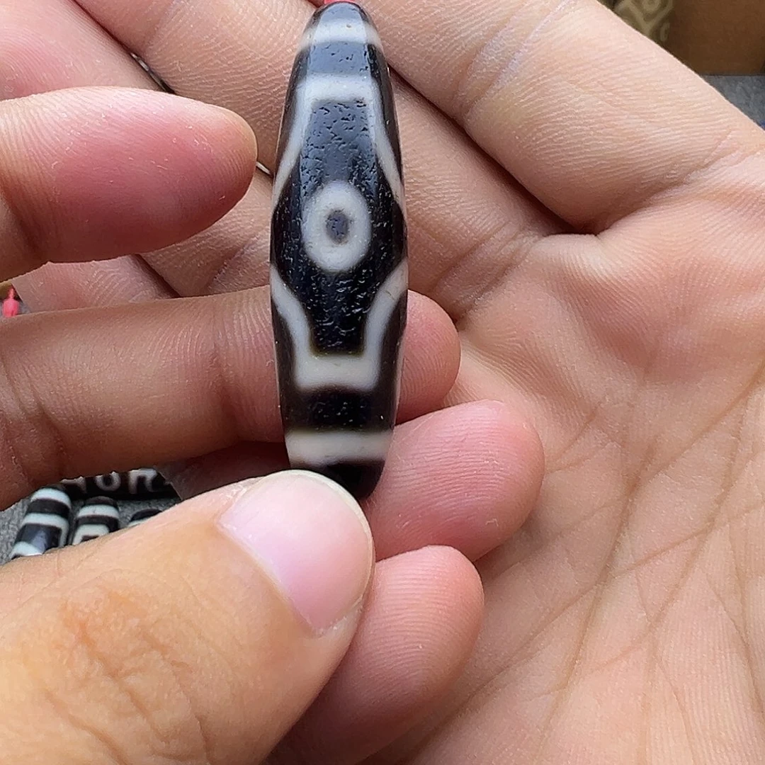 玛瑙/玉髓未镶嵌吊坠(赠链)曲贡妃子笑系列六眼天珠