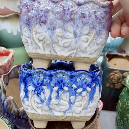 多肉绿植陶瓷花盆9.9包邮