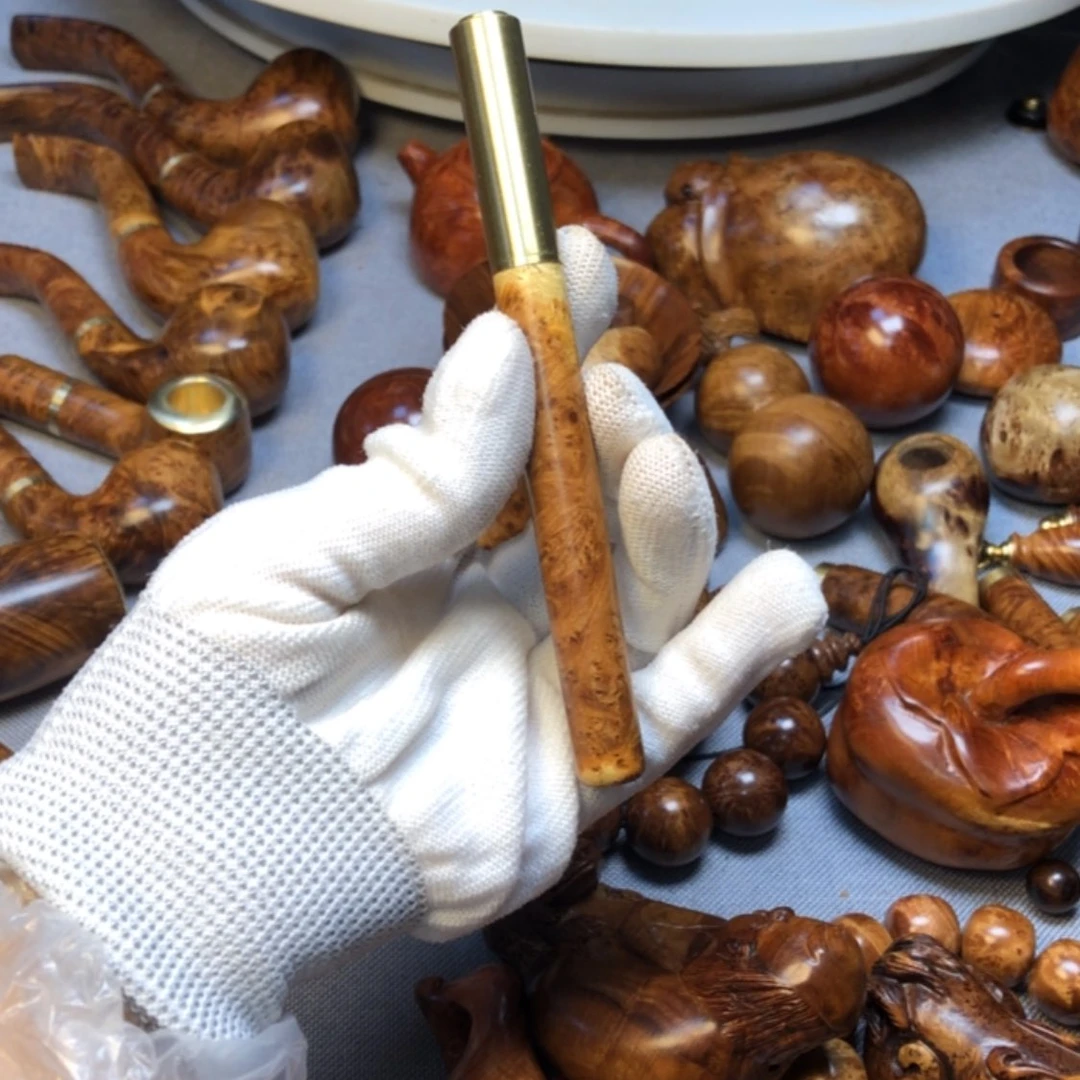 【闪购商品】木麻梨疙瘩火琉璃手把件