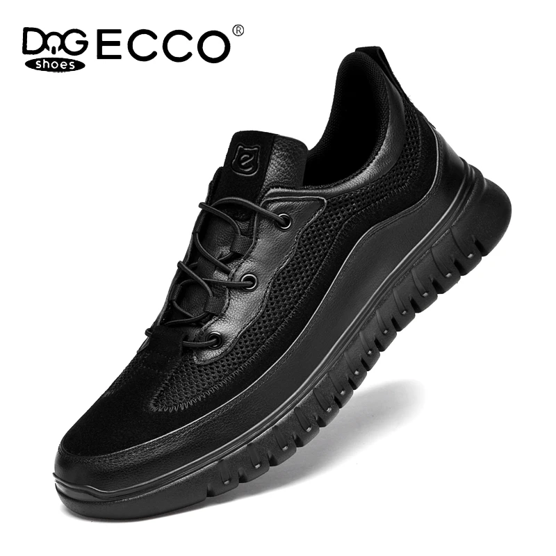 DQGECCO爱步特伦男鞋 夏季真皮户外休闲鞋网面轻便透气时尚皮鞋男
