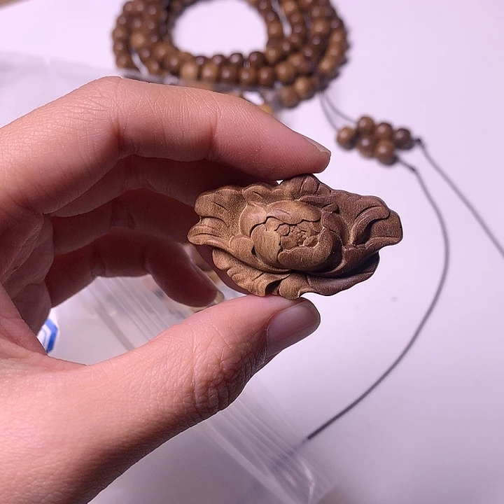 檀香木手串/手链檀香牡丹