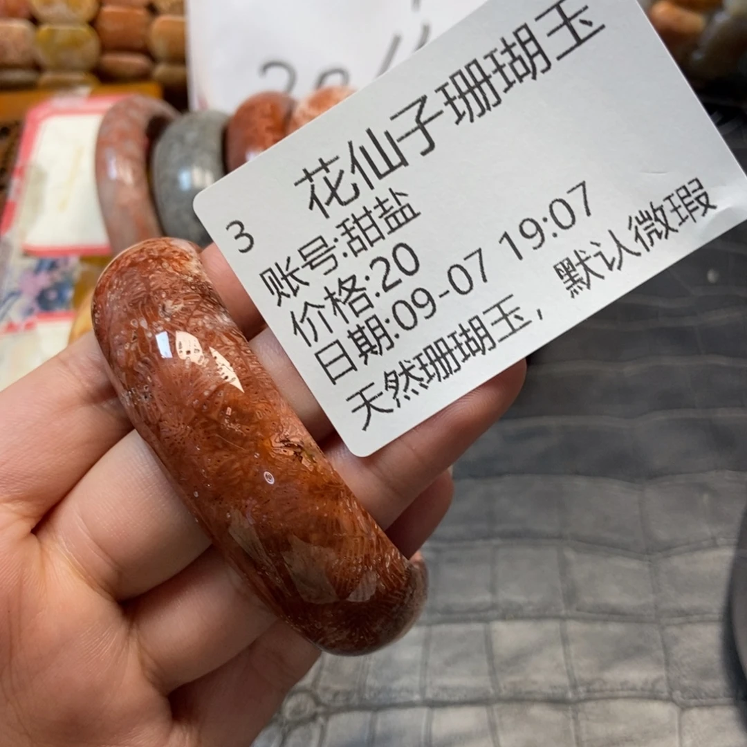 甜***盐未镶嵌硅化珊瑚(珊瑚玉)珠宝半成品3