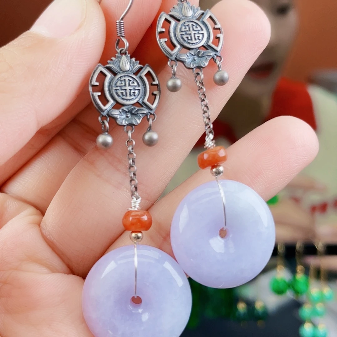 翡翠未镶嵌耳饰饰品