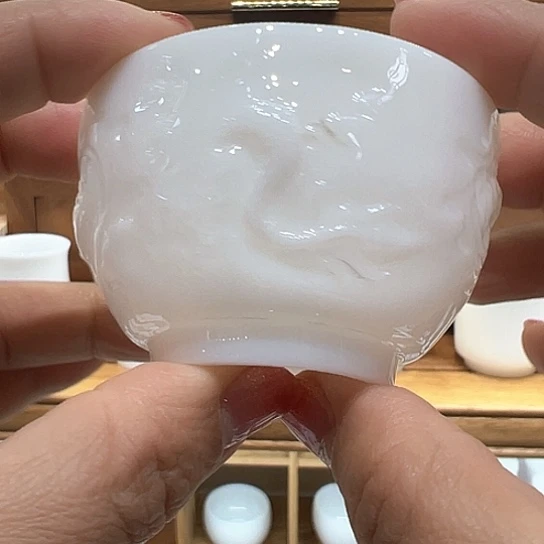 杯子璞玉冰种玉瓷