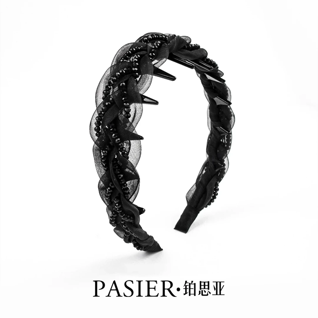 铂思亚巴黎王妃发箍女升级版宽边麻花辫发捆防滑高颅顶头箍发饰