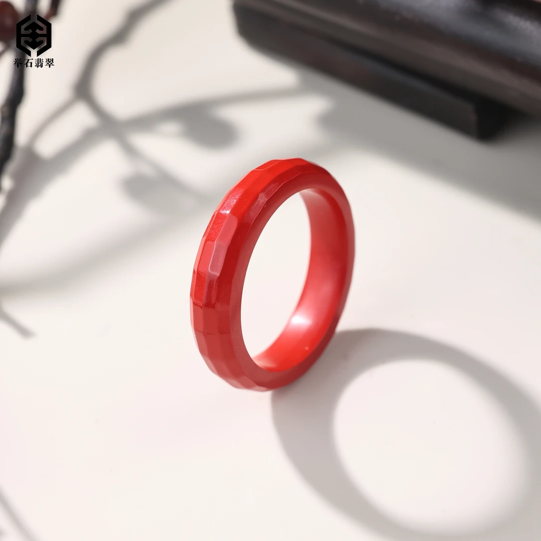 含辰砂工艺品【举石】TH1113-9002-015朱砂戒圈（自选/一件/多样性）K
