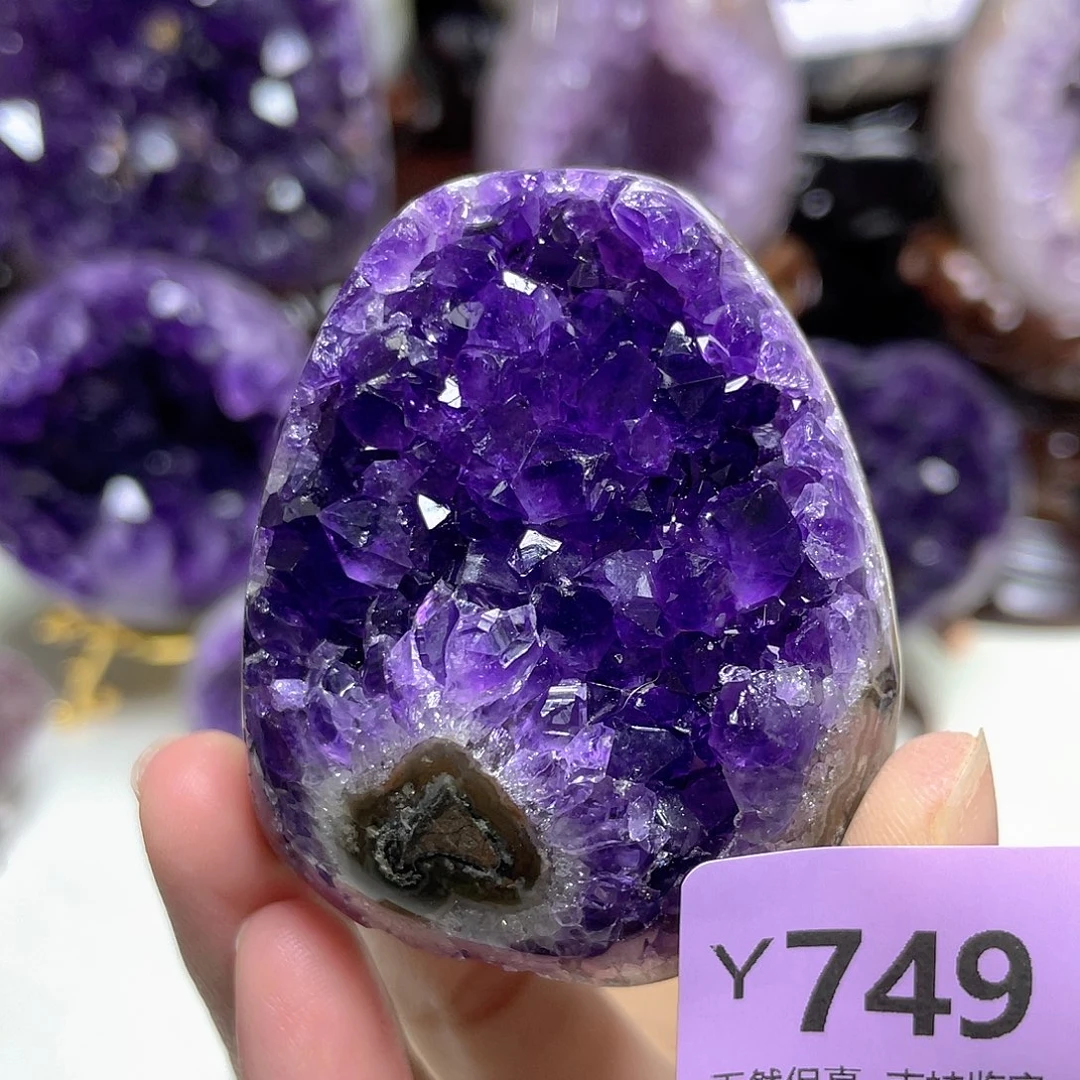 紫晶摆件未镶嵌晶震