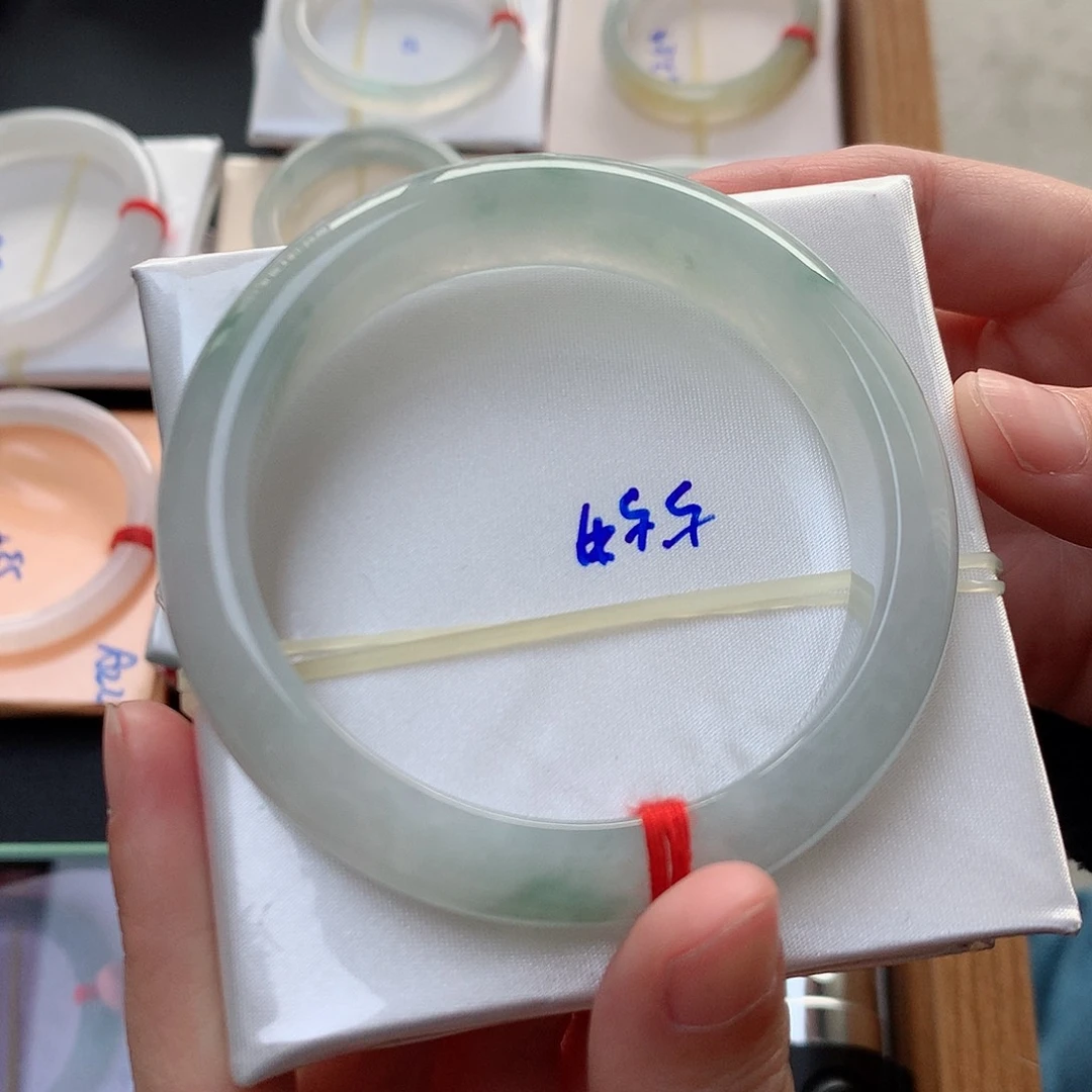 翡翠手镯未镶嵌翡翠圈55