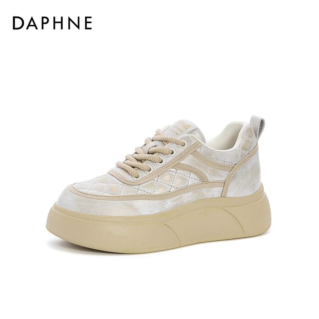 达芙妮2025春季新款时尚休闲鞋女复古撞色+百搭设计春季潮流必备！
