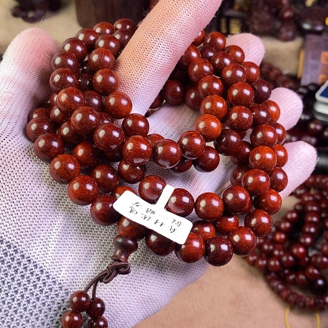 小叶紫檀手串/手链封****式无胶无蜡10✖️108高油密