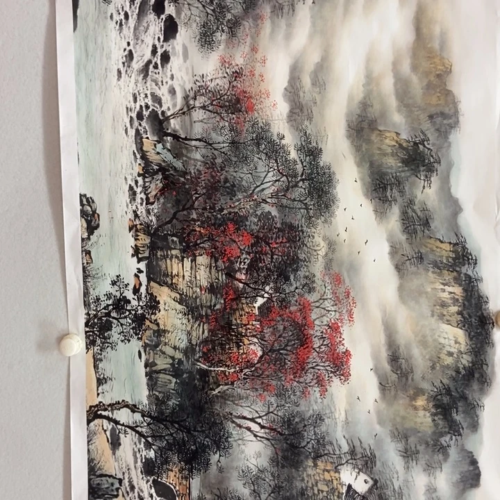 国画太行金秋四尺横幅