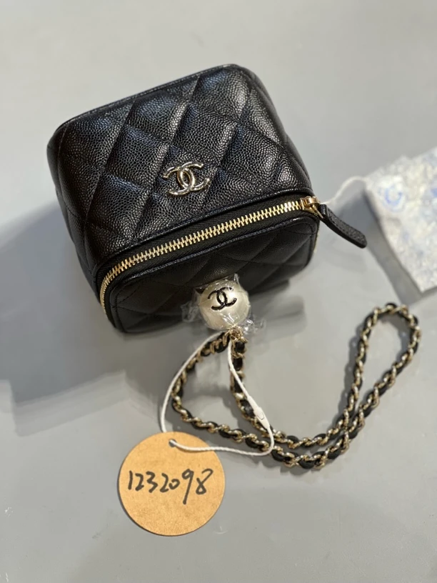 95新 Chanel/香奈儿 夏七中古/Chanel珍珠mini盒子单肩包/1232098