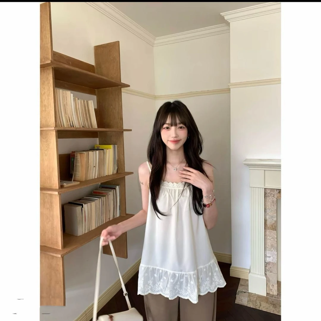 百搭神器 蕾丝内搭吊带公主风性感无袖蕾丝吊带背心