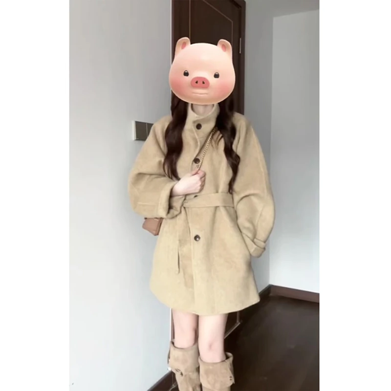呢子大衣女秋冬高级感毛呢外套2025新款小个子加厚赫本风今年流行
