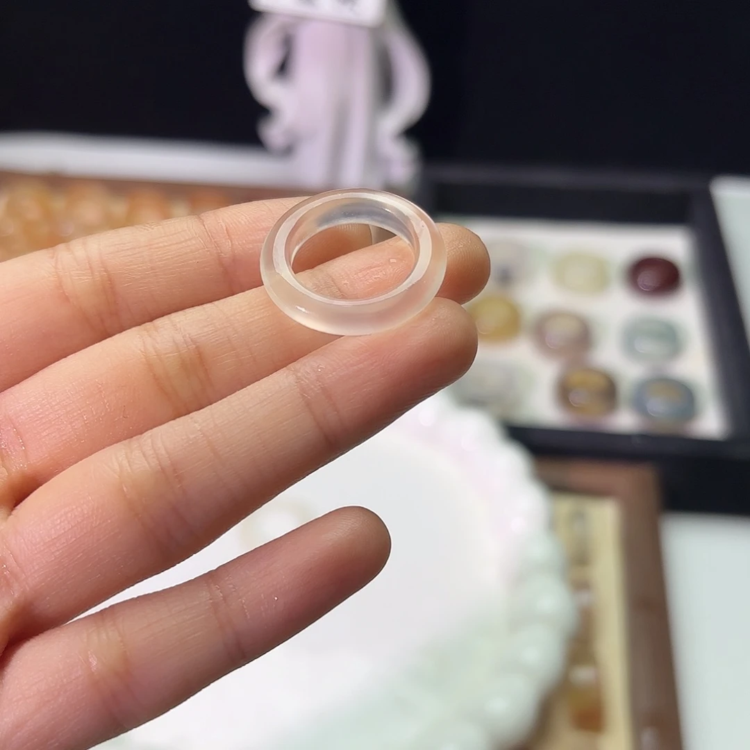 玛瑙/玉髓未镶嵌戒指1号 港13不退换