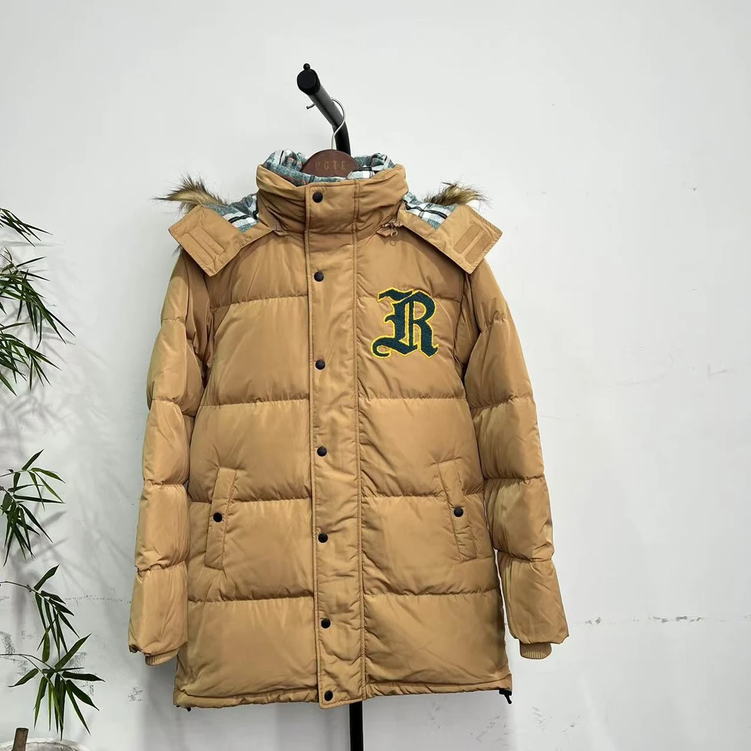 RY意大利奢潮冬季男款立领收口袖卡其色羽绒服 021M1OW09 1OW09