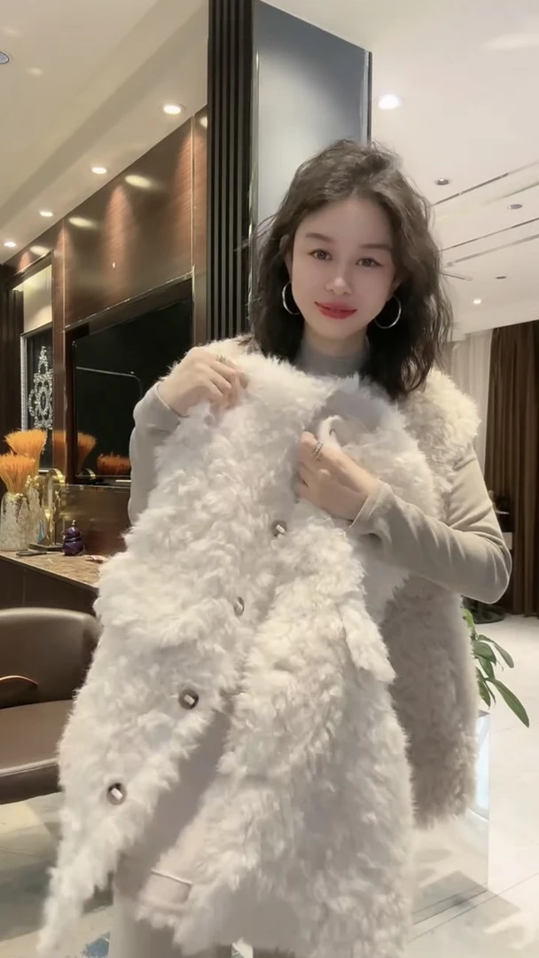 慵懒风毛衣马甲外套女2025新款高级感时尚气质中长款开衫上衣