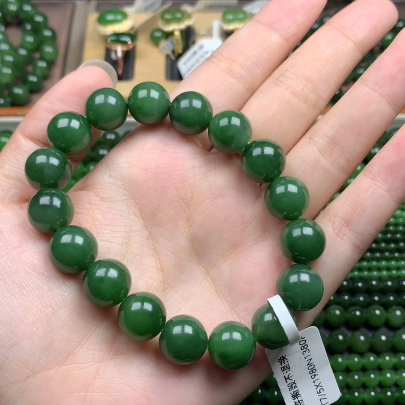 【闪购商品】未镶嵌手串和田玉（碧玉）强*12m