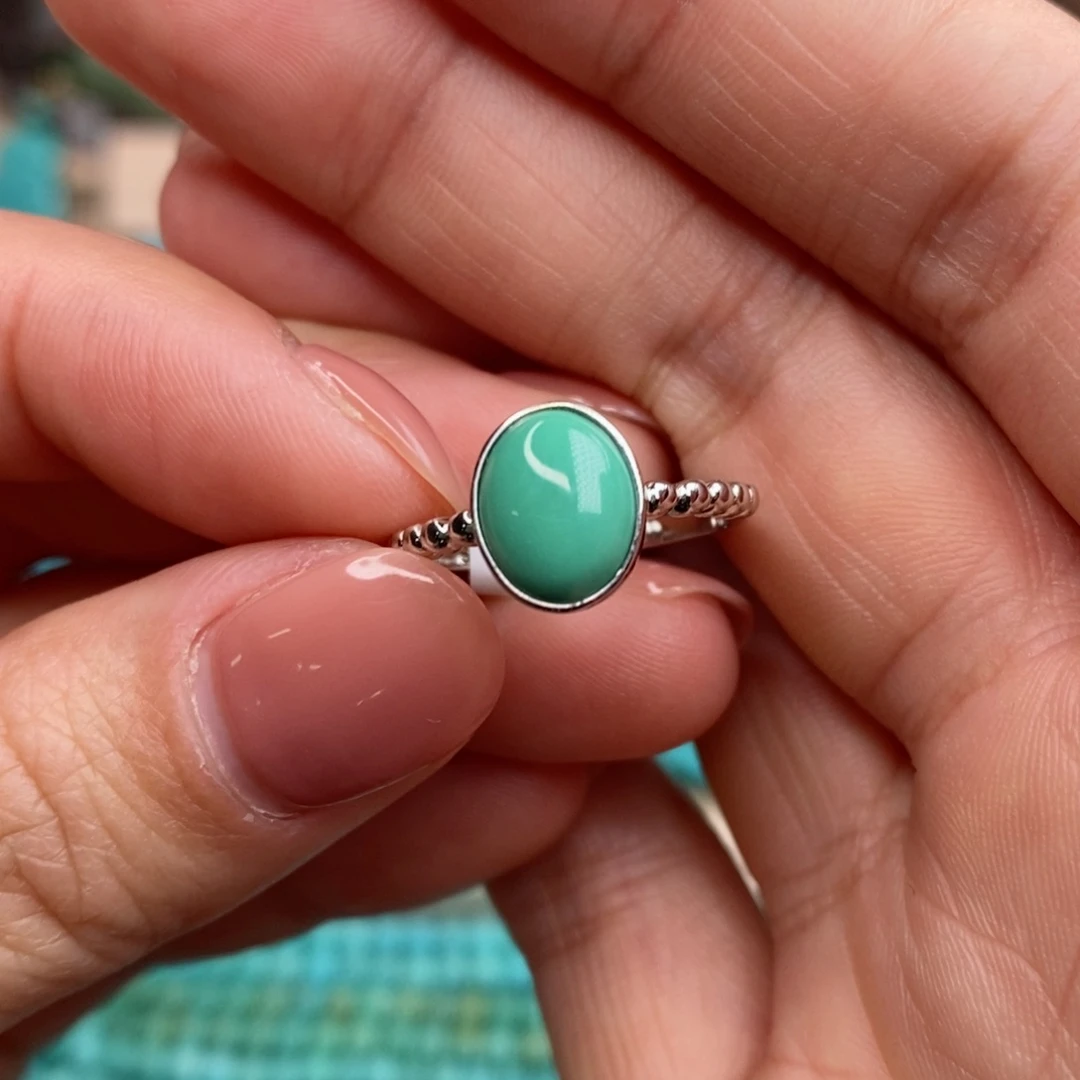 绿松石珠宝奇石银S925镶嵌