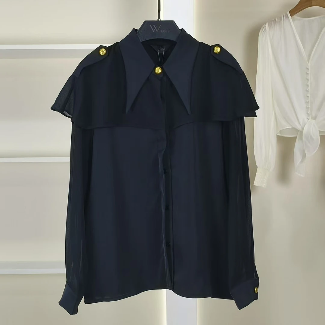 麦迪尚品【白LY】50407394 春季时尚气质通勤上衣衬衫品牌撤柜