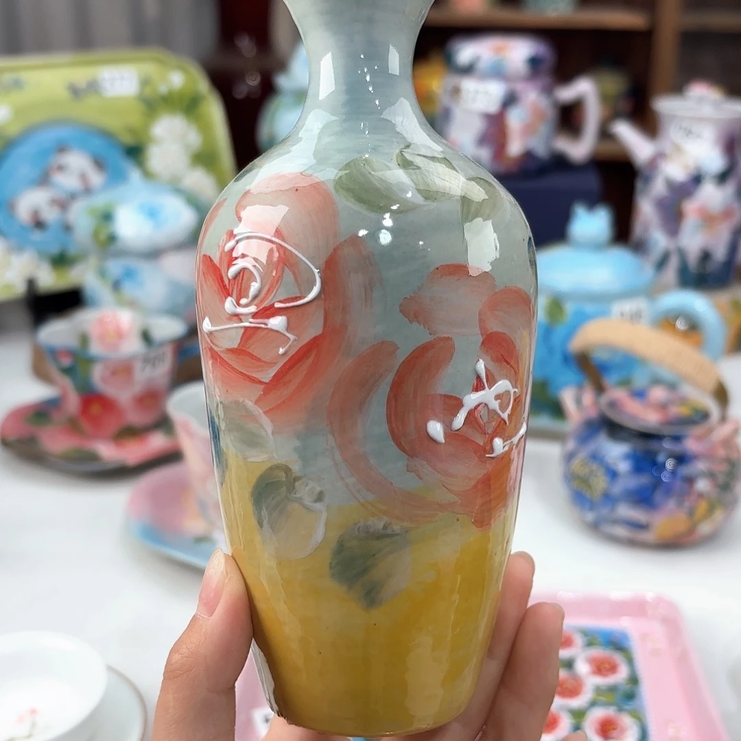 景德镇手绘高温釉下彩陶瓷茶具