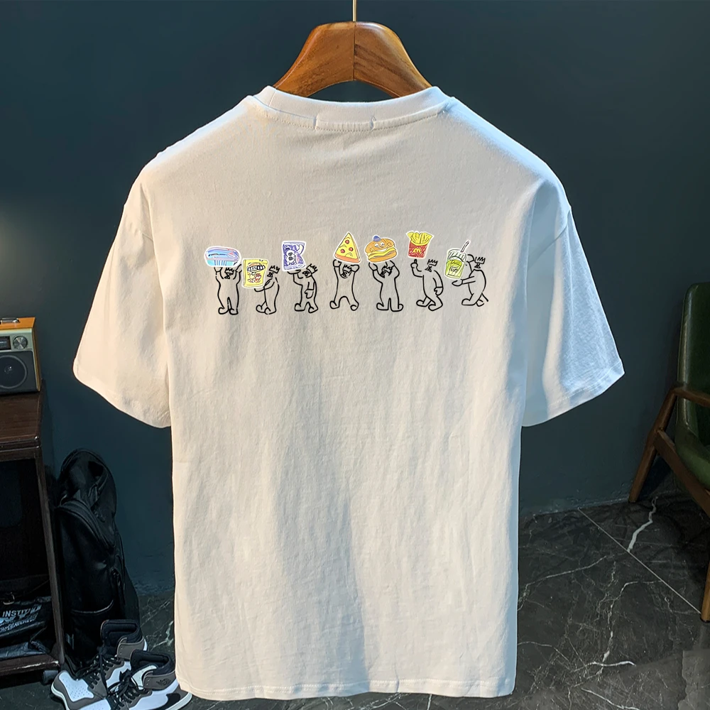 重磅纯棉白色t恤短袖潮流美式潮牌夏季2025新款休闲半袖宽松上衣