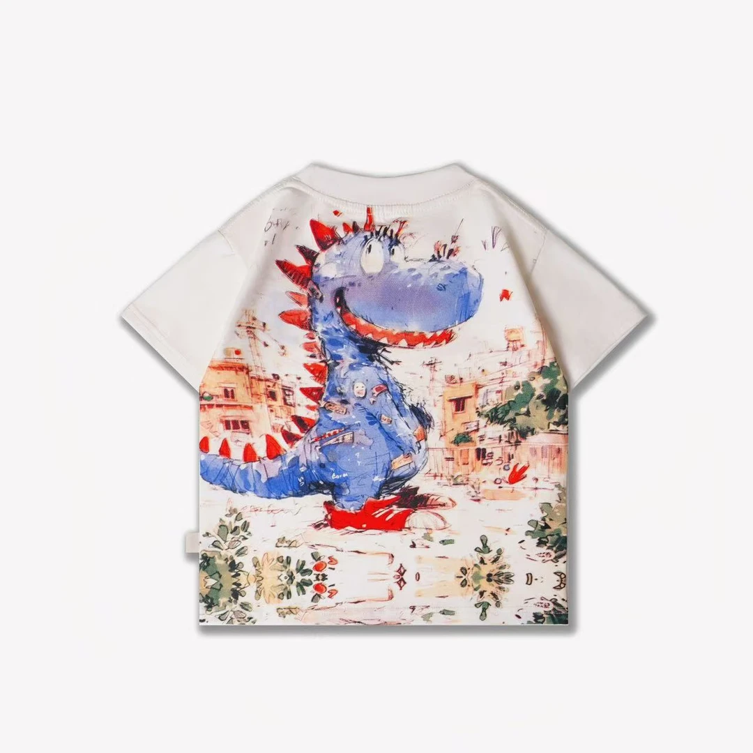 儿童男童短袖T恤2025新款夏季男童衣服休闲时尚卡通半袖宽松潮流