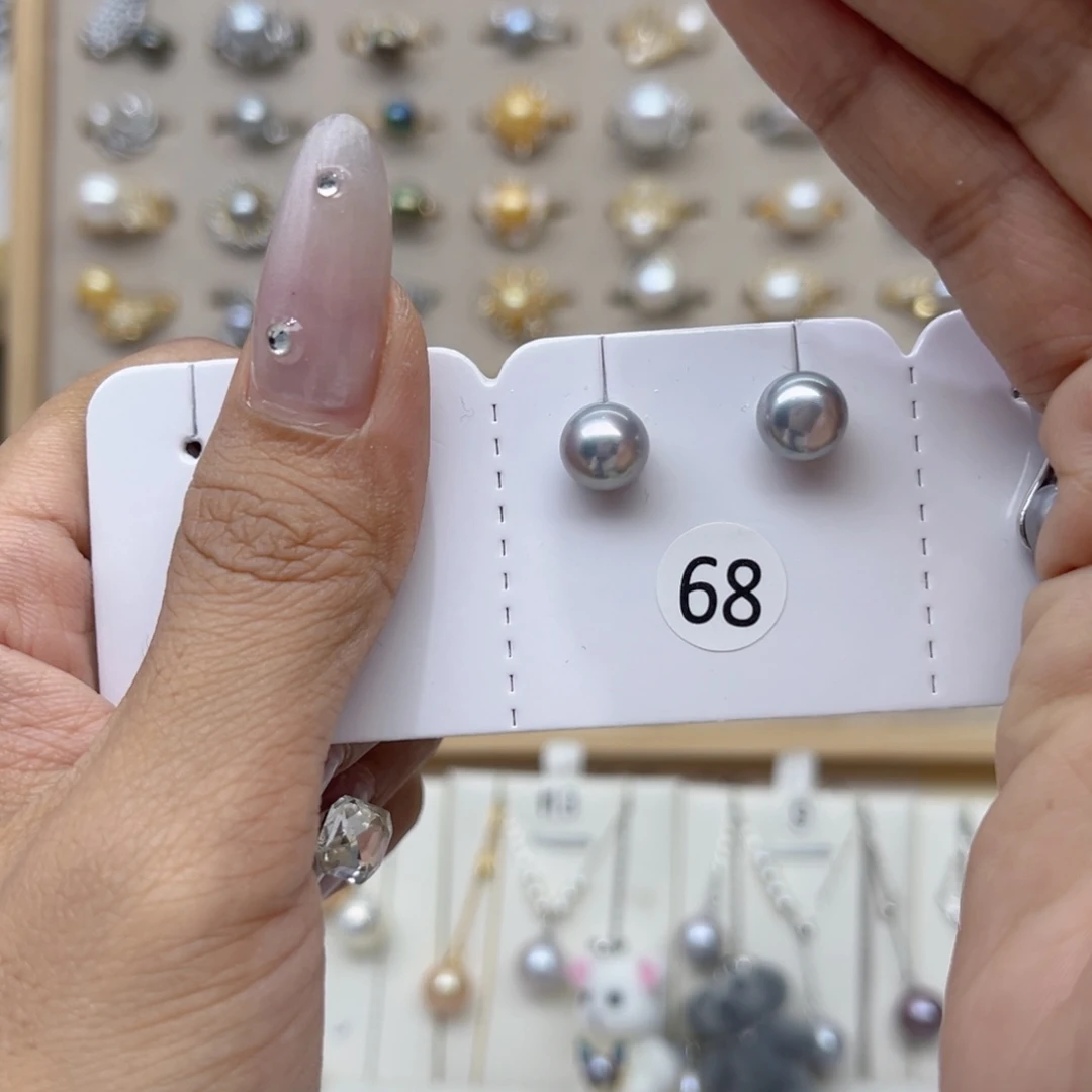 汐***。合金戒指淡水珍珠