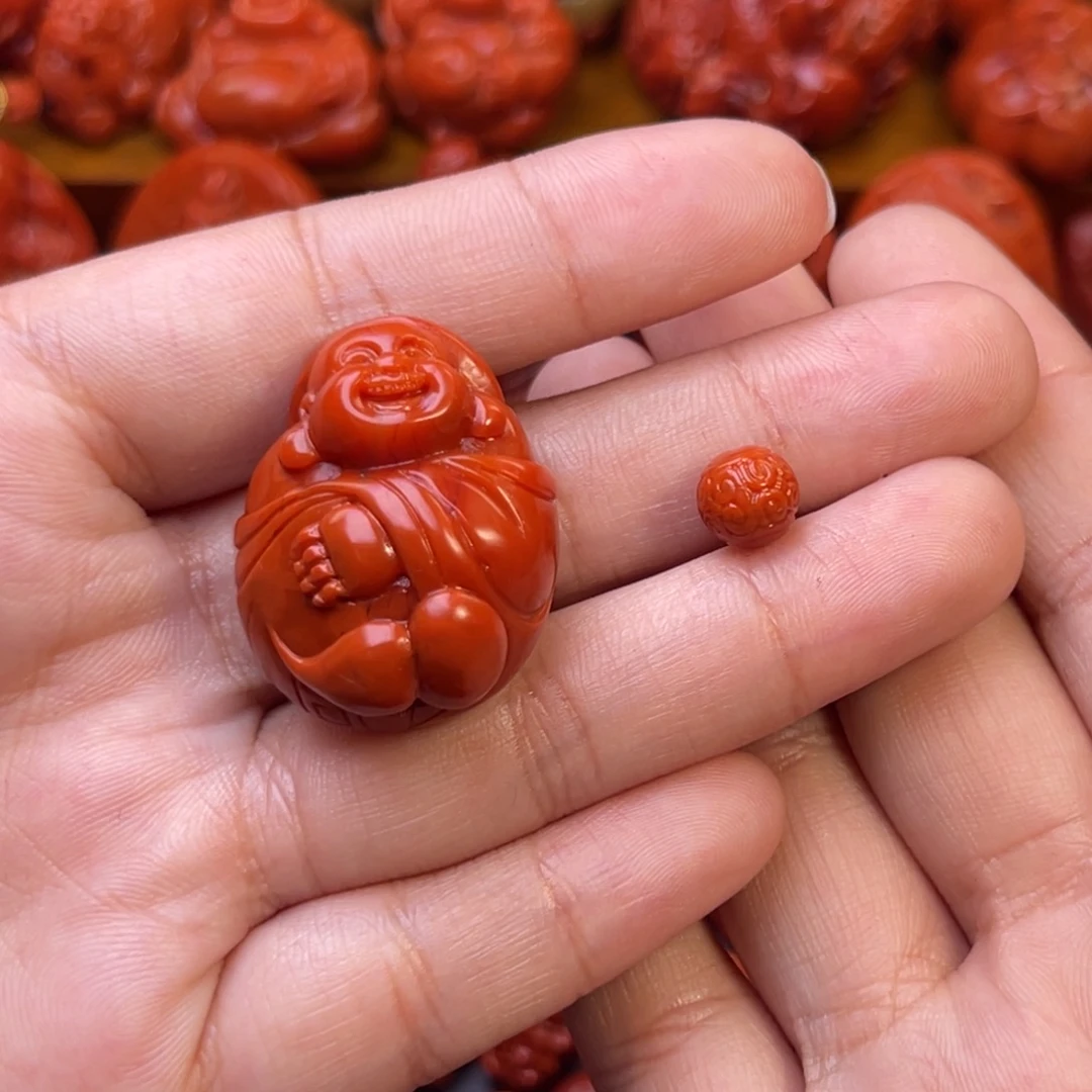 吉***8南红玛瑙未镶嵌川料瓦西佛公牌