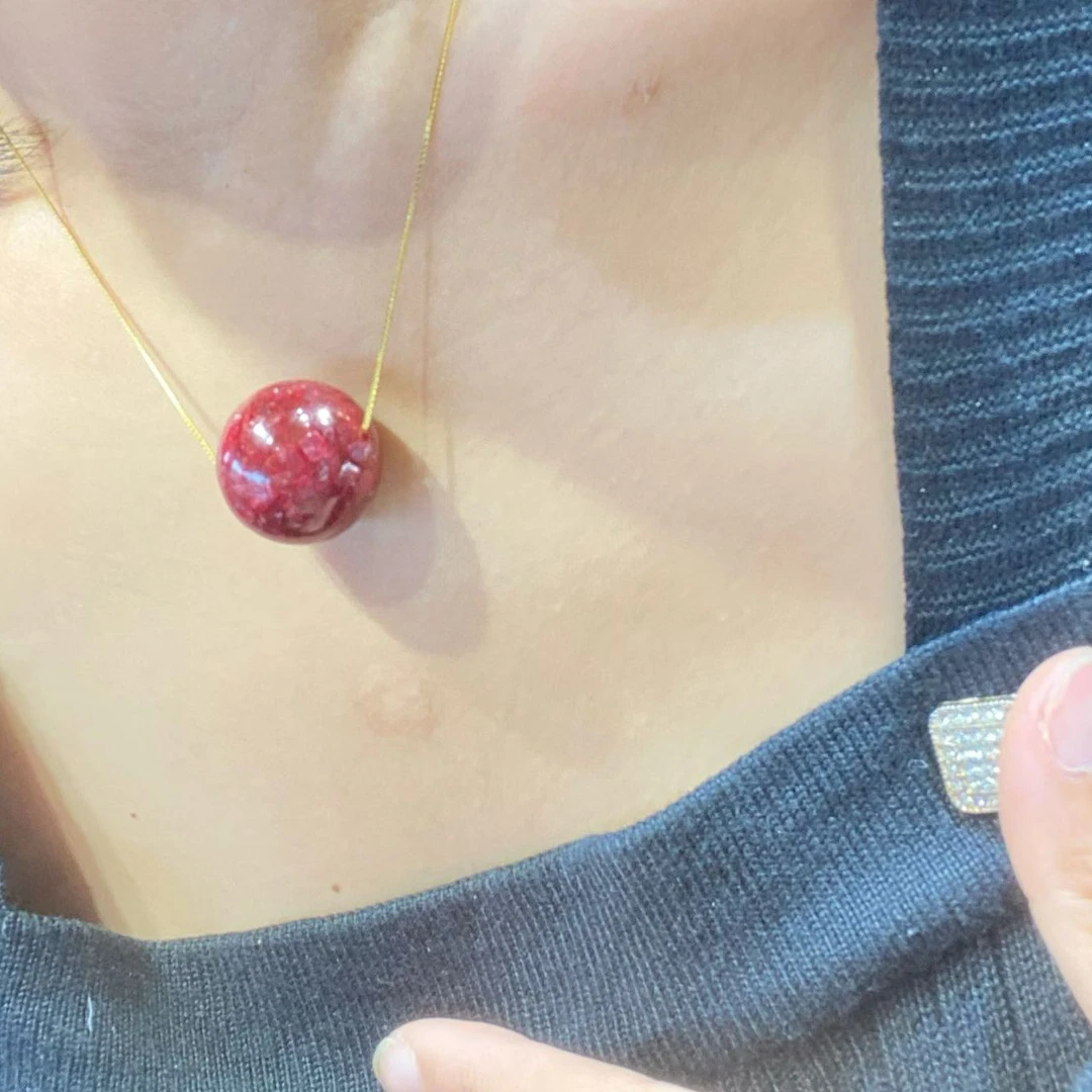 链子925银布 925镀金女款本命年晶体砂转运锁骨链