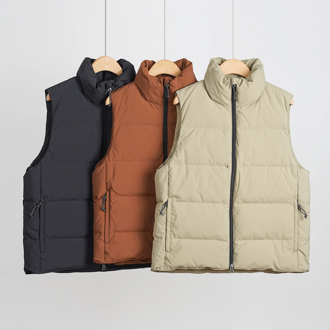 日系 轻暖立领秋冬休闲女士白鹅绒服马甲（252185）2355