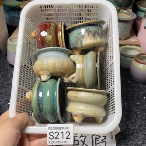 紫砂花盆微瑕212口径6厘米左右