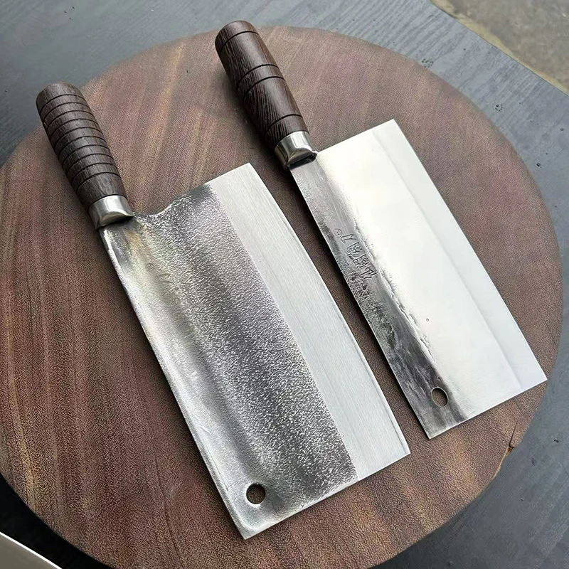 吹毛断发仙湖刀具超锋利5C钢切片厨师家用菜刀烧腊斩鸡鸭厚背薄口