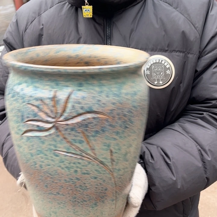 紫砂花盆高28口21————-