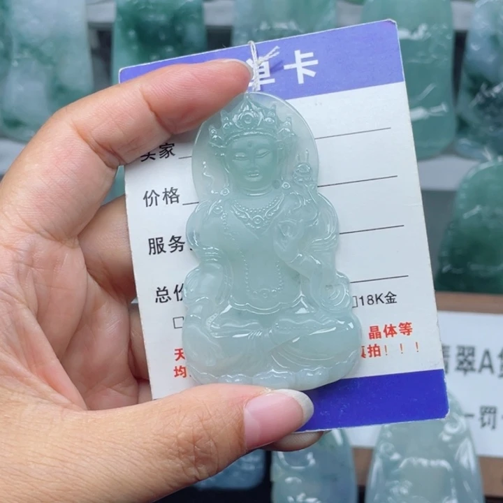 颈饰未镶嵌翡翠度母观音