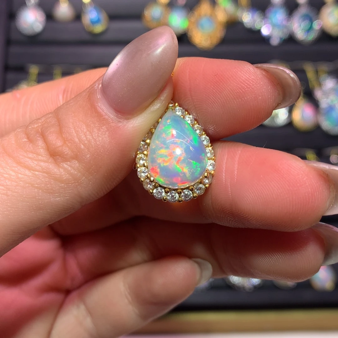 银S925镶嵌欧泊吊坠款式代***俠