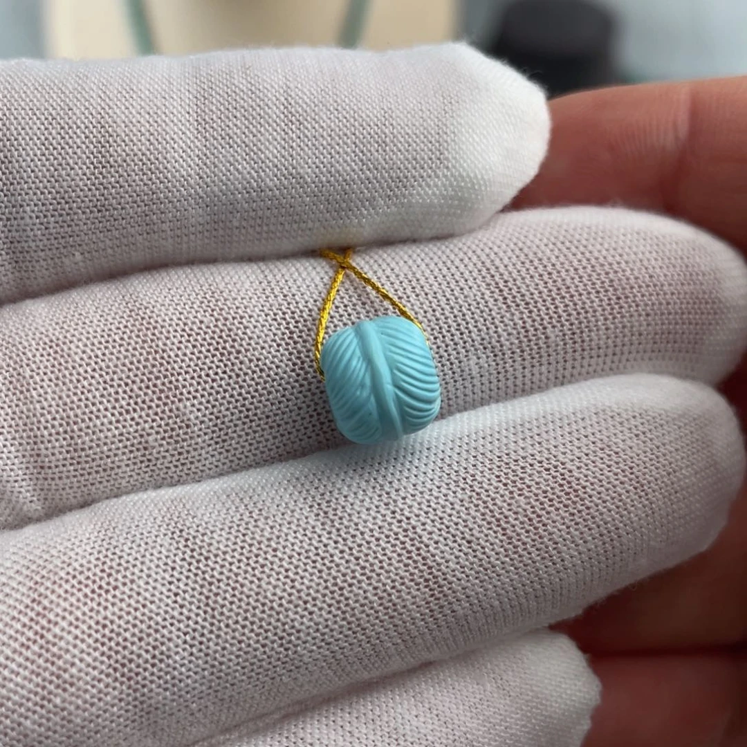 绿松石手链未镶嵌精品羽毛珠卡9×8